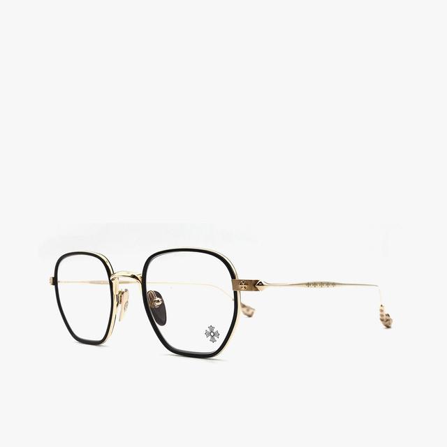 Chrome Hearts Bone Prone I BK-GP Black & Gold Glasses Frame