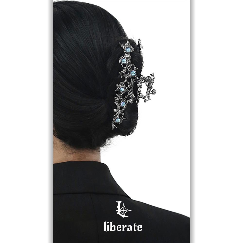 Emerald blue light retro y2k hairpin