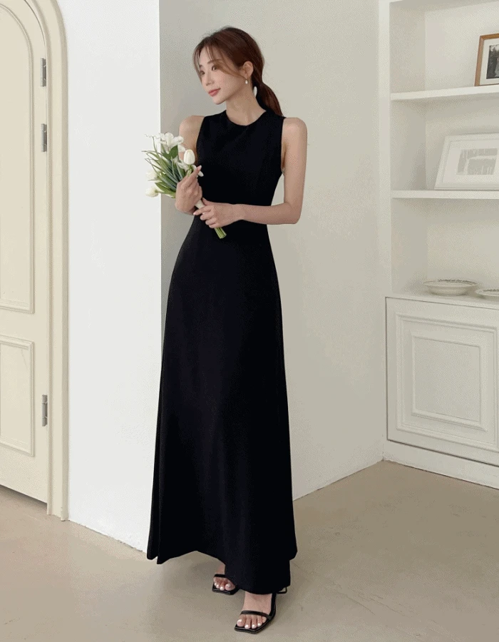 프리다 셀프웨딩 원피스 2color, 블랙 화이트 홀터넥 스냅 촬영 브라이덜샤워 민소매 2부 피로연 하객룩 드레스