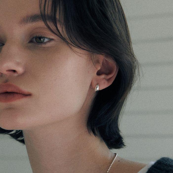 [925 silver] Deux.silver.82 / pigling earring (silver)