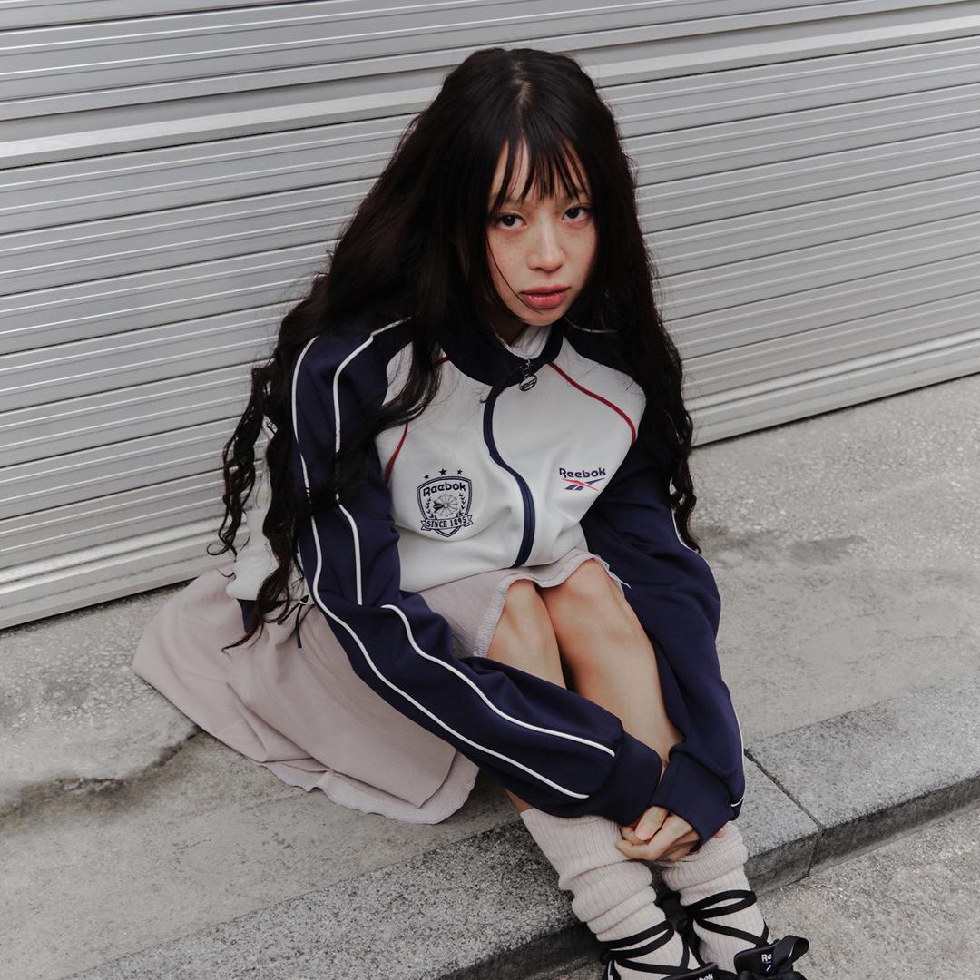 프리미어 저지 트랙 탑 - 화이트:네이비