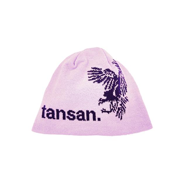 Jacquard Vulture Beanie in Pink/Purple