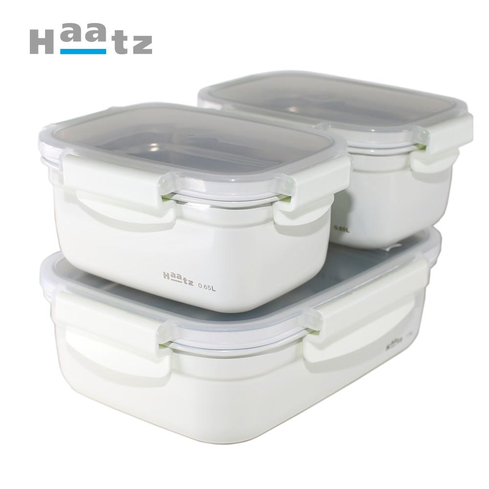 하츠 데코 스텐 밀폐용기세트 (0.65 / 0.85 / 1.2 / 1.5 / 2.0)