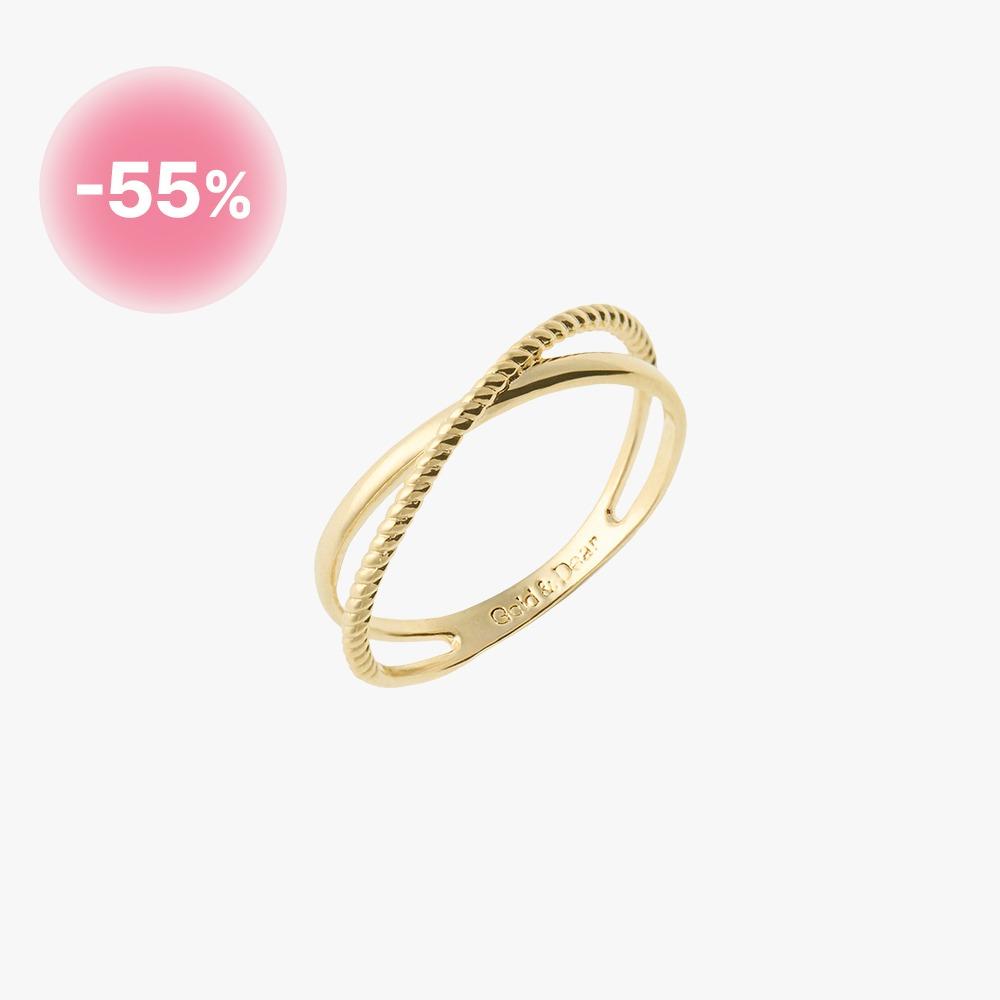 14KGP 아르떼 트윈 라인 반지