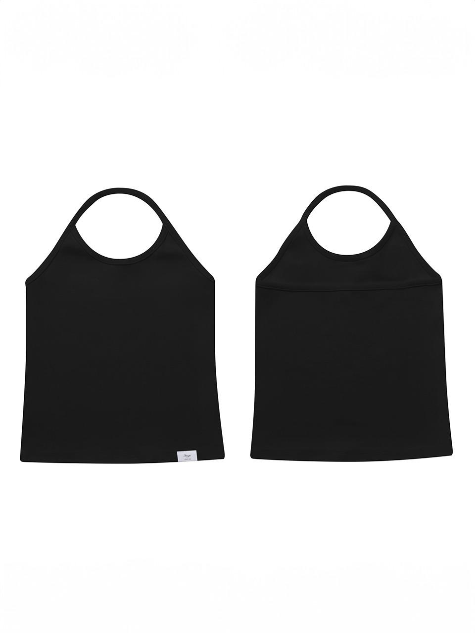 [4th Reorder] In Line Halter Sleeveless (black)