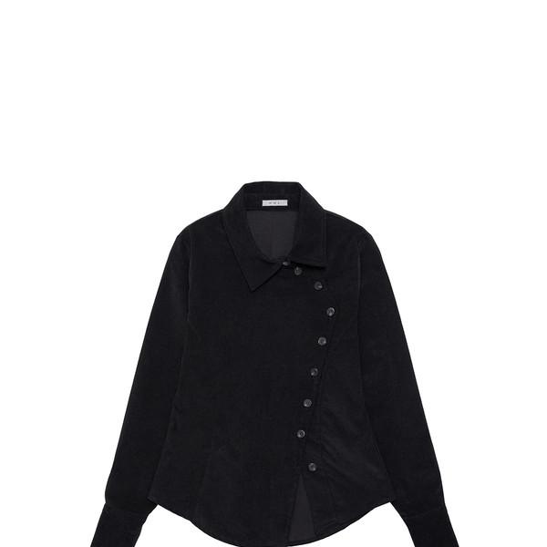 Side button shirts [Black]