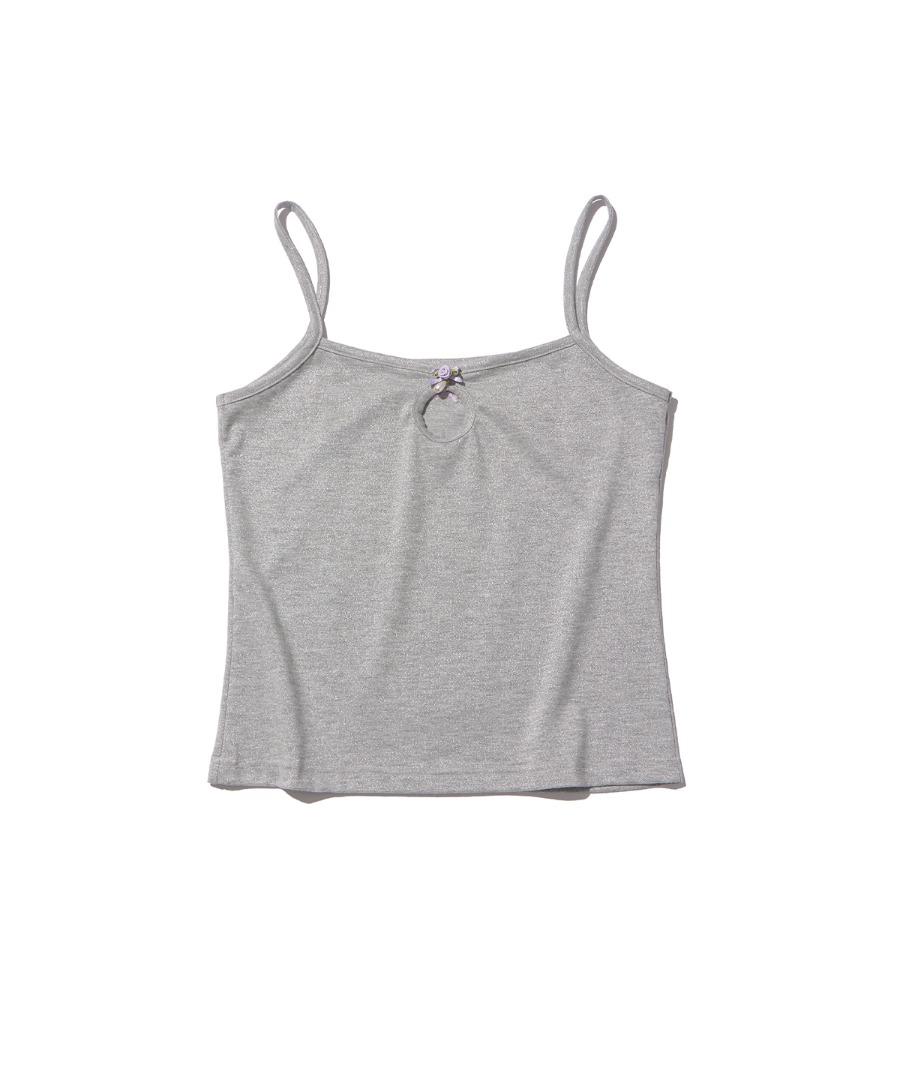 Glitter Cutout Sleeveless (grey)