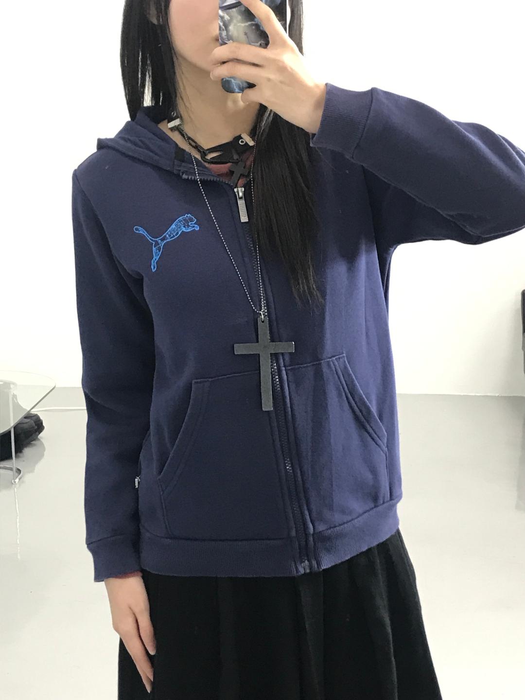 Puma Navy Zip Up Hoodies