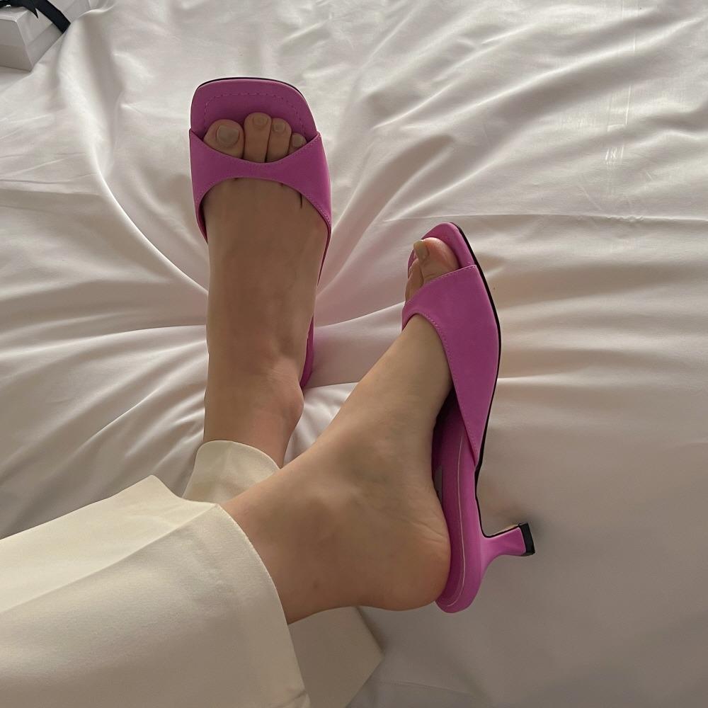 로망스 뮬 샌들 5cm