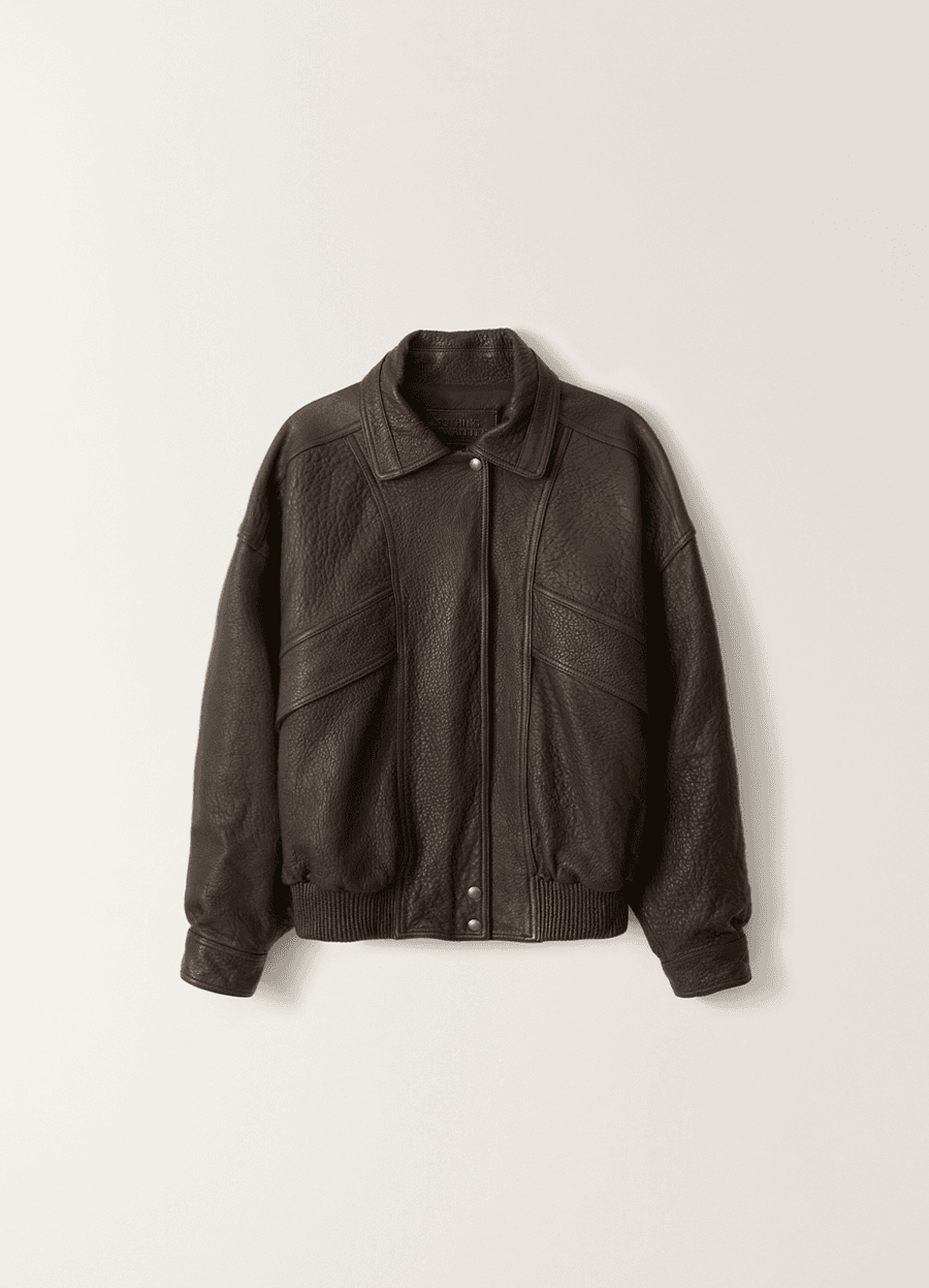 Lambskin Bomber Jacket (Brown)