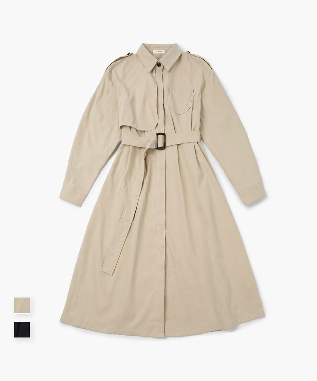 에잇컨셉 [에잇컨셉] 클래식 트랜치 롱원피스(2color)
