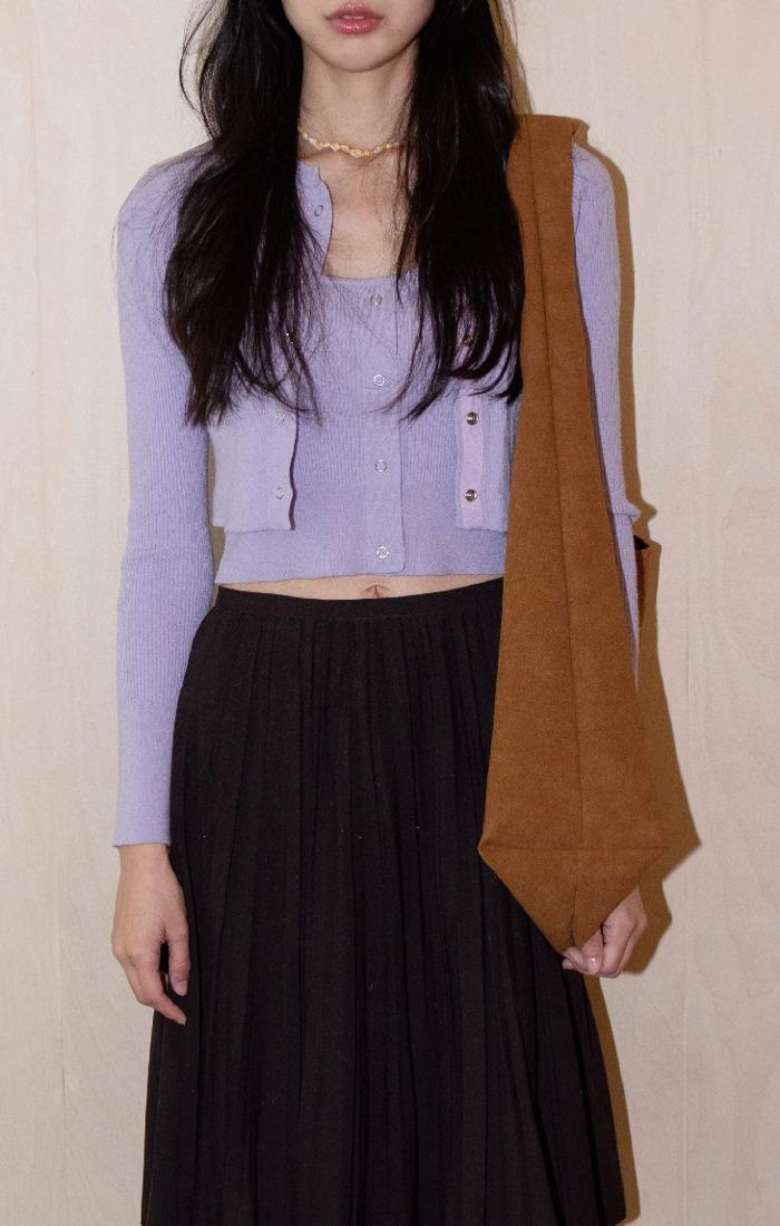 카멜 스웨이드 호보백