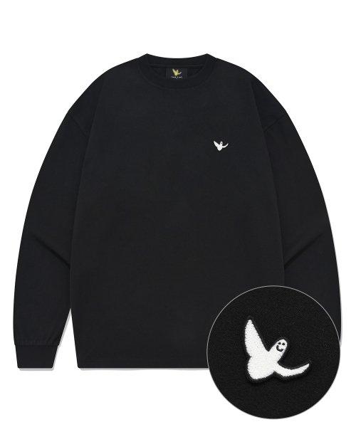 엔젤 화이트 와펜 롱 슬리브 블랙