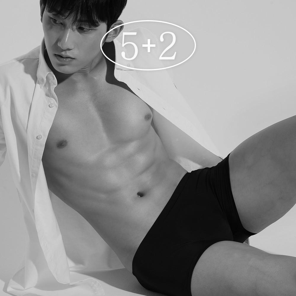 5+2 모그라미 남자팬티 남자속옷 남성 드로즈 심리스 무봉제 팬티 스킨이즘