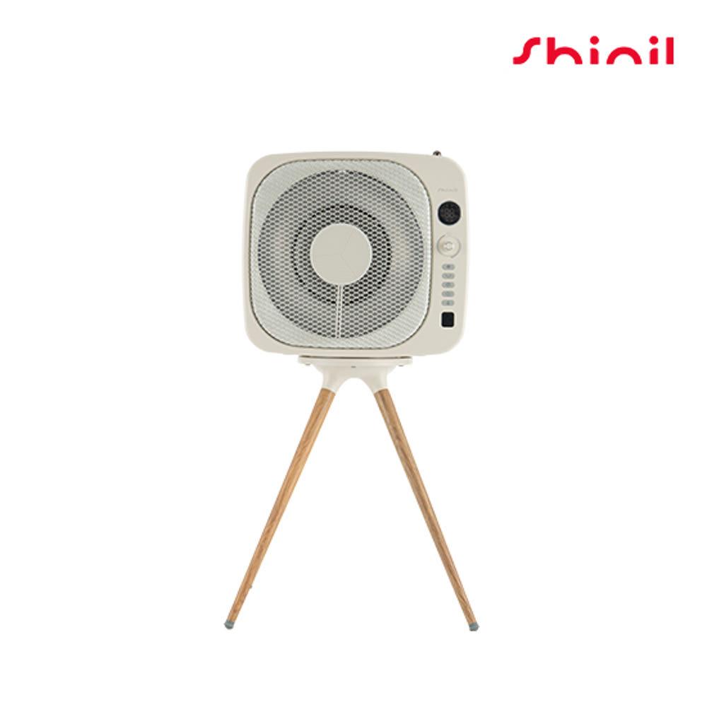 신일 전기히터 레트로 에코팬큐브히터 하이라이트 가정용 난로 베이지 SEH-FN600BE 