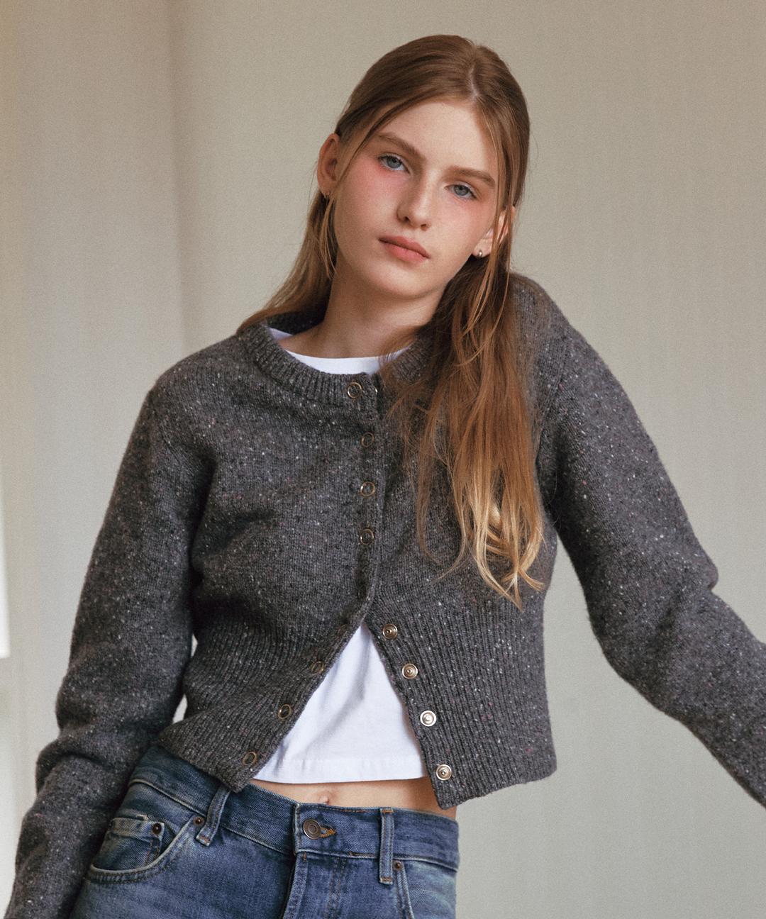 레터프롬문 [NEW 컬러!] 코니 더스트 파인 울 가디건 ( 6 colors )