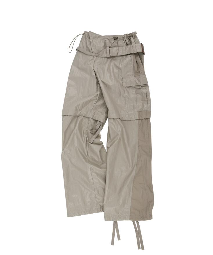 ADSB X OTTOLINGER ADJUSTABLE PARACHUTE PANTS apa777w(BEIGE)