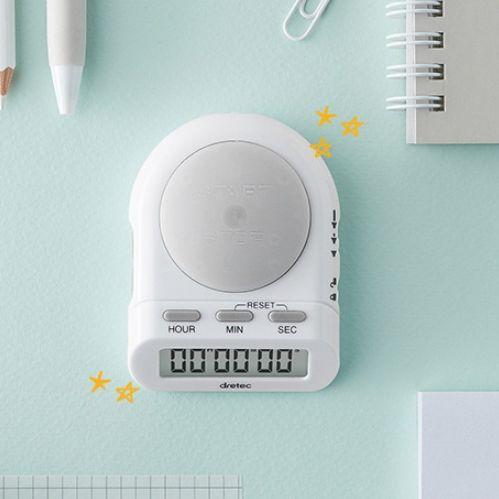 드레텍 스탑워치 화이트 블랙 공부타이머 스톱워치