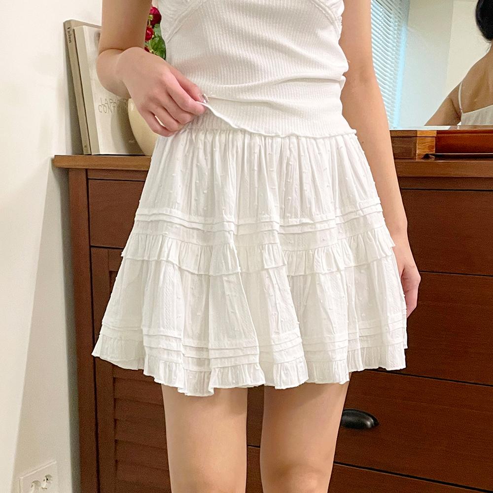 언니가간다 ✨최저가/주문폭주✨[퀄리티굿/속바지]위드 플레어 스커트 - 치마 플레어 러블리 캉캉 레이스 펀칭 프릴 데이트룩 사진 치마 바지 여행 해외 도트 레이어드 프릴스커트
