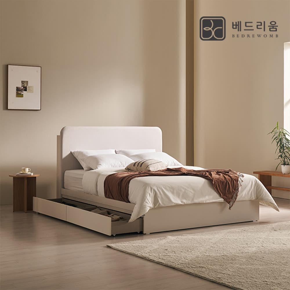 [베드리움] 비스타 패브릭 수납침대 (SS)