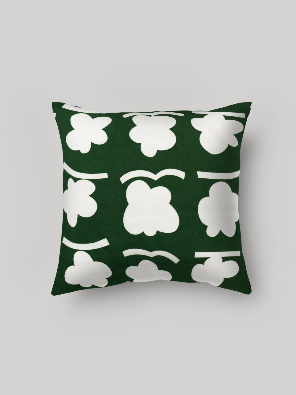 쿠션커버 CITRUS POMPOM GREEN 50x50