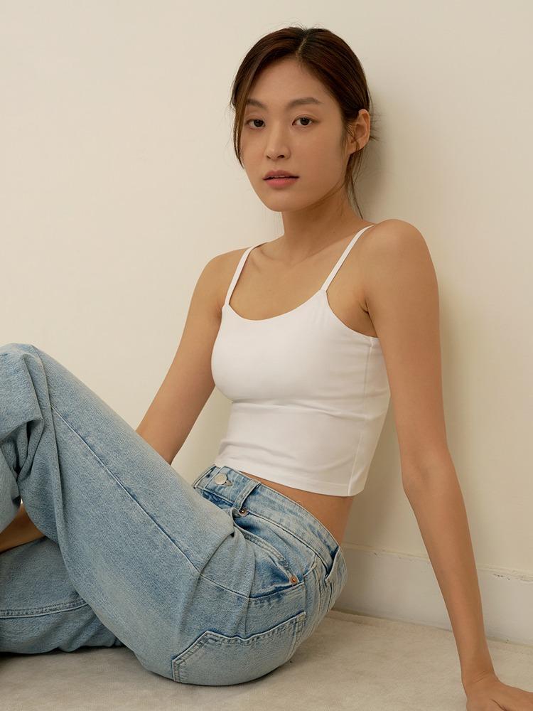 날마다 모달 코튼 캡내장 크롭 끈 조절 나시