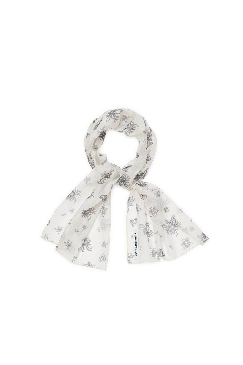 RAW INK SHEER MUFFLER, BEIGE