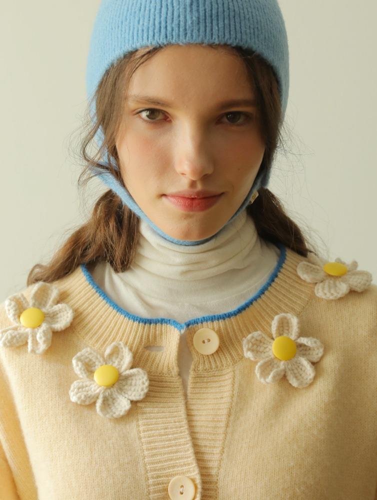 [레디투킥 X 우트]  FLOWER DIP 니트 가디건, 성인용