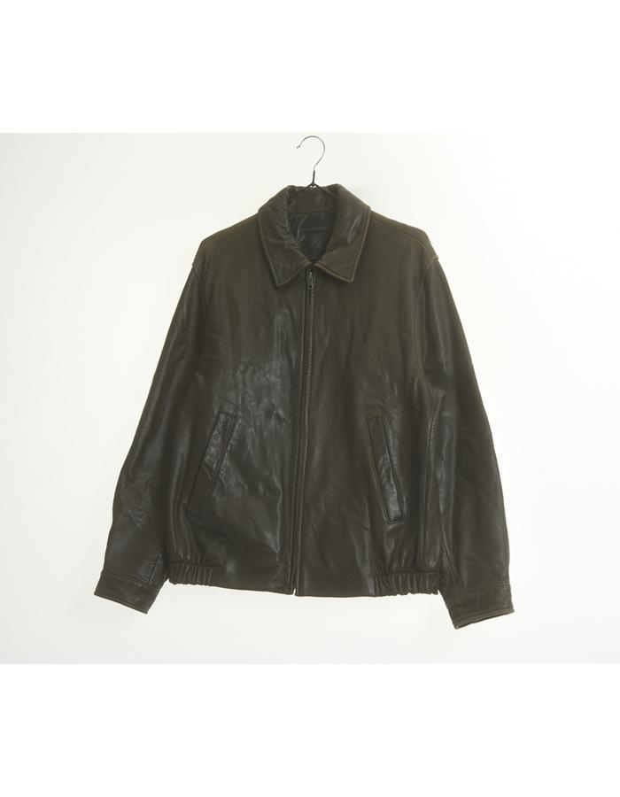 BROOKS BROTHERS 브룩스브라더스 리얼 레더 집업 자켓 / UNISEX M