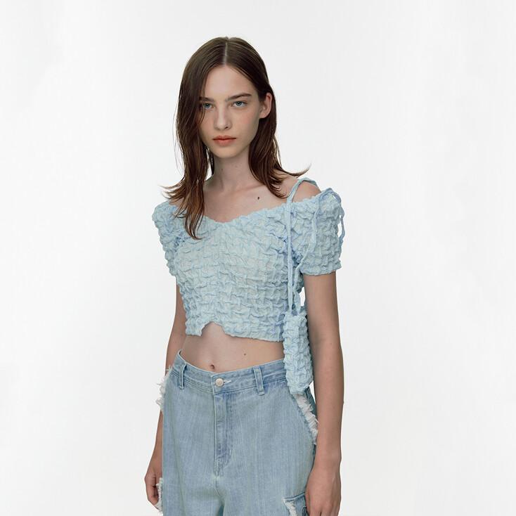 CUTOUT PIE TOP [BABY BLUE]