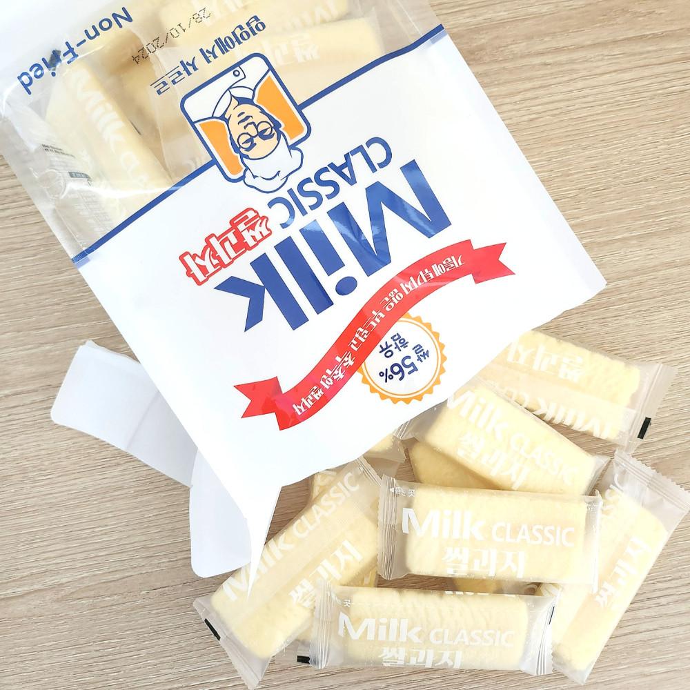 밀크 클래식 쌀과자 튀기지않은 미니과자 개별포장 사무실간식 [원산지:상세설명에 표시]