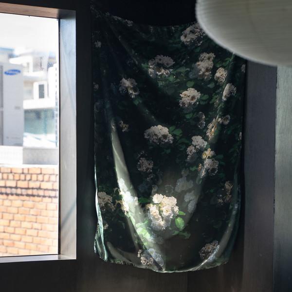 White Rose Fabric Poster