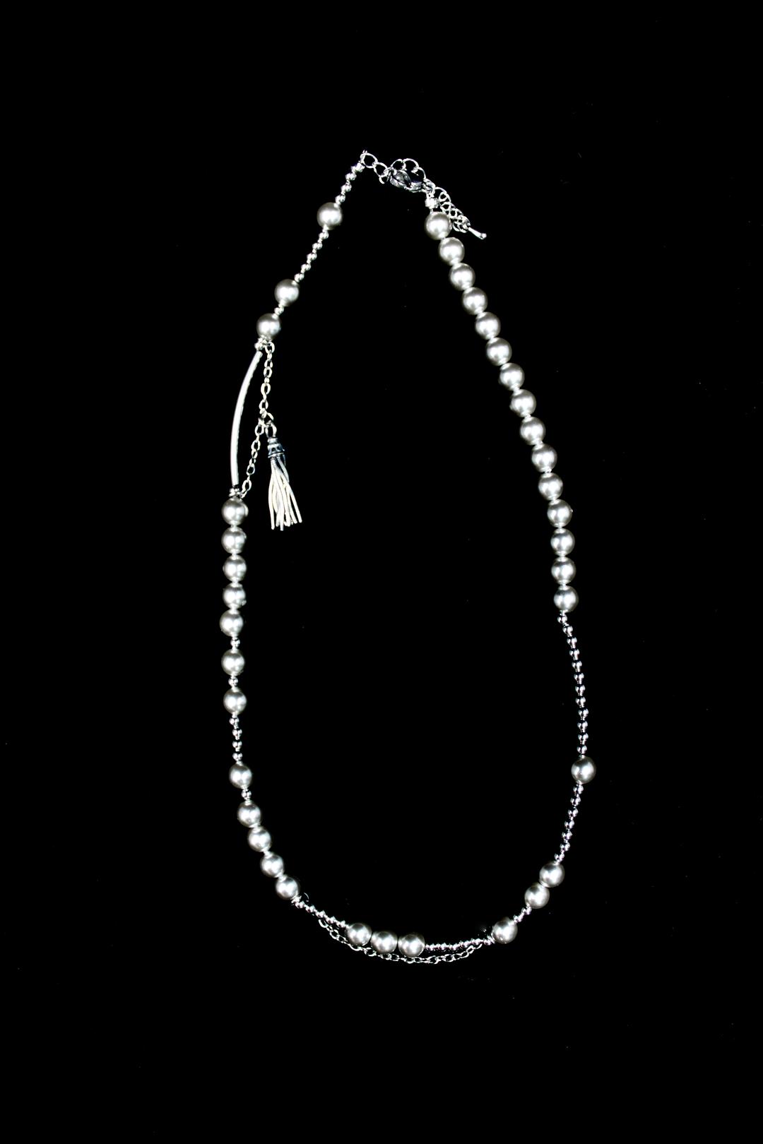 美愛桃源 silver tassel necklace