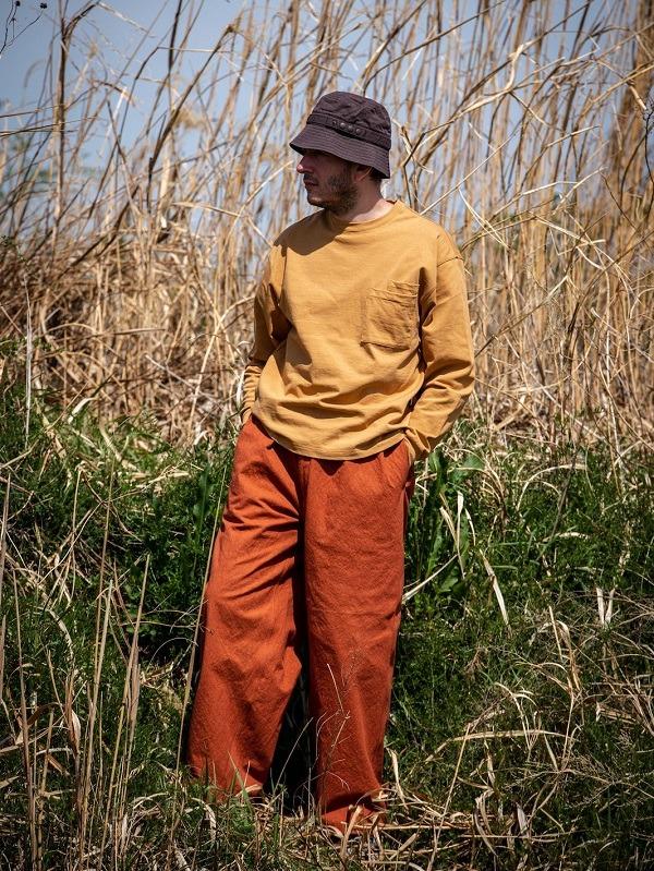 NOROLL 'THICKWALK\' DUCK PANTS - RED BROWN