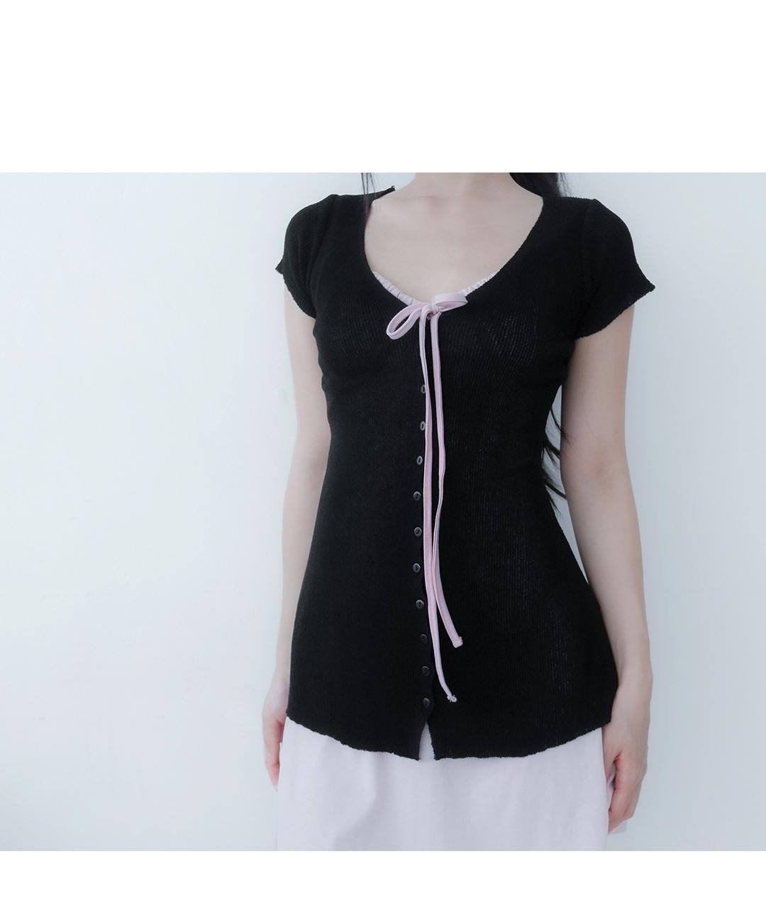알로하프로젝트 summer garden cardigan (2 color) 여름 반팔 니트 가디건