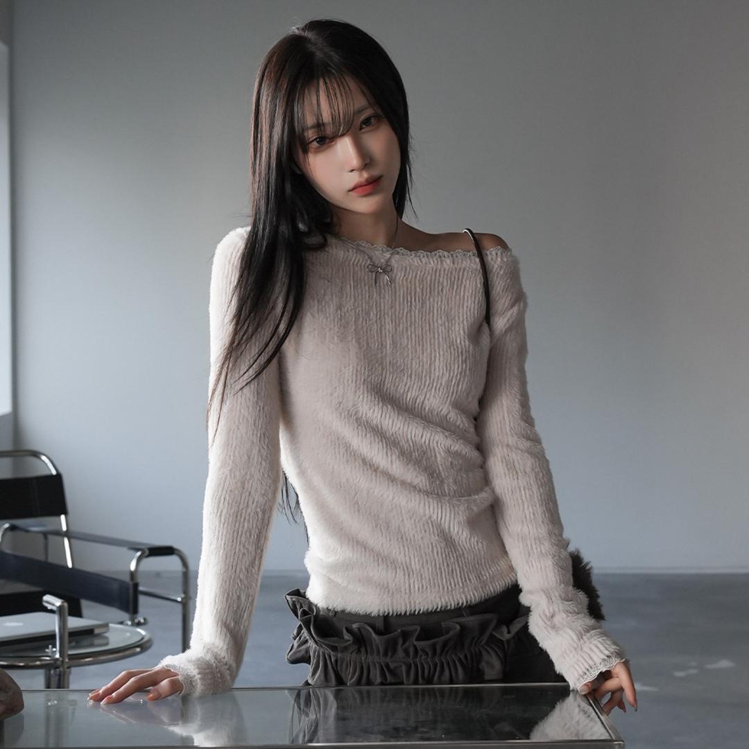 테렐 레이스 브러쉬 티셔츠