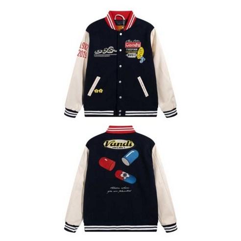 Vandythepink 레더암 아플리케 패치 자수 스타디움 야구 점퍼 자켓 jacket 블루종 반디더핑크 [스트릿 편집샵 람스]