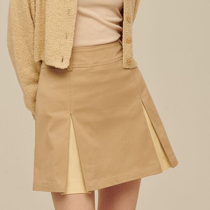 Slit Point Skirt [BEIGE]