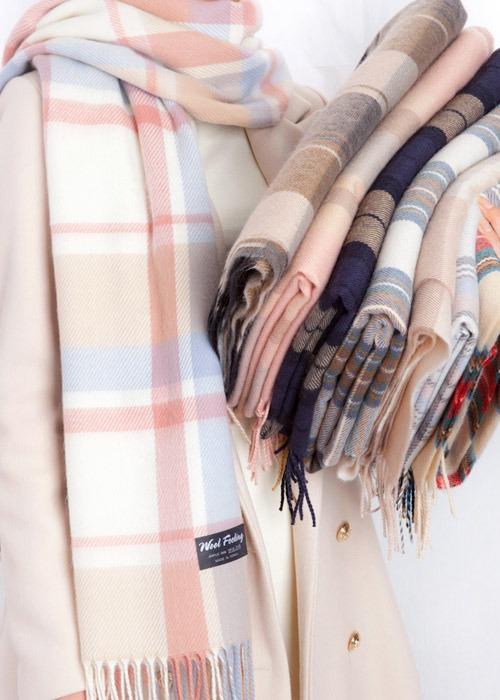 파스텔 체크패턴 머플러 8color