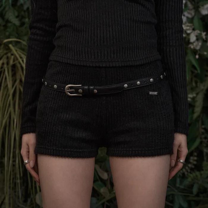 Ribbed Mini Shorts (black)