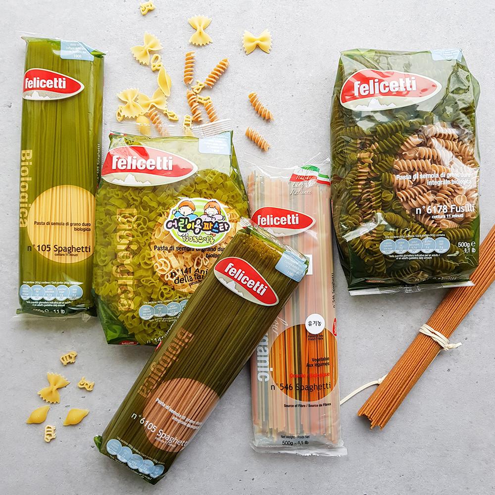 펠리체티 유기농 통밀 파스타면 7종/스파게티면 500g