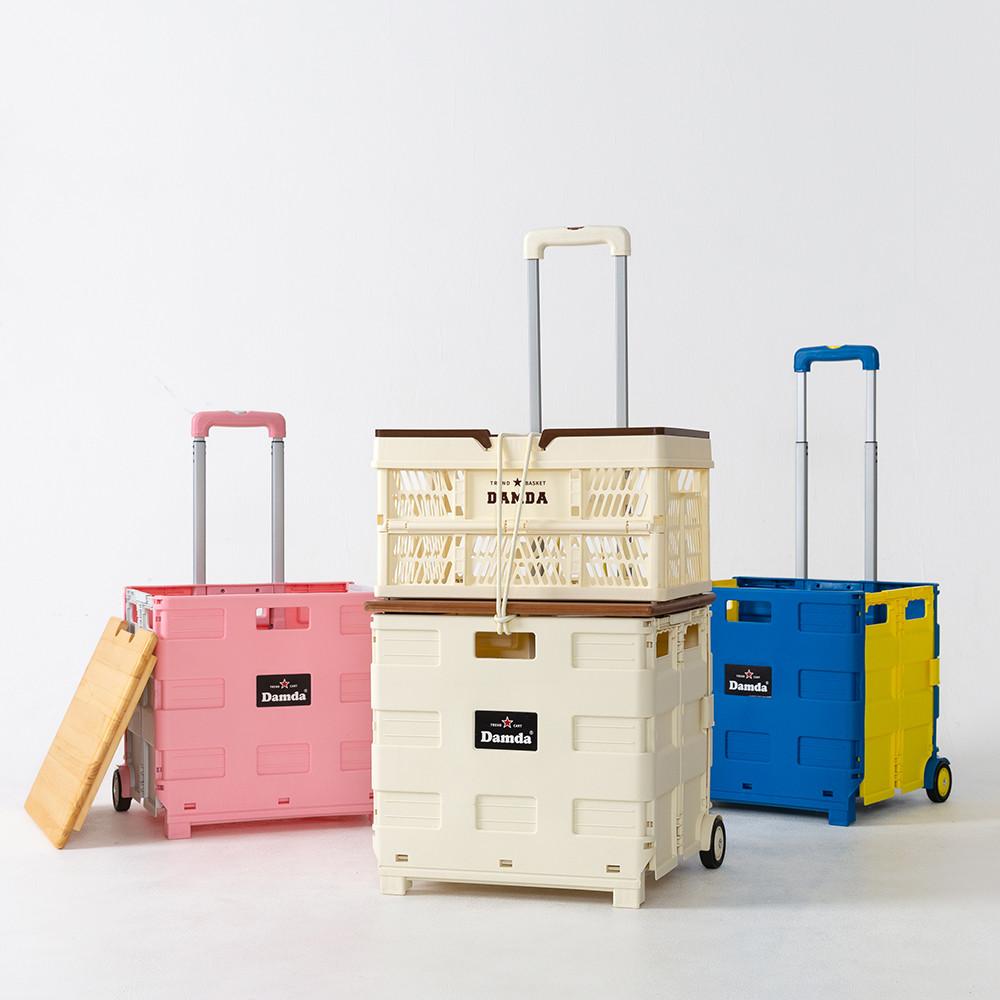 담다 접이식 2바퀴 소 카트 뚜껑포함 15종 캠핑 마트 쇼핑카트
