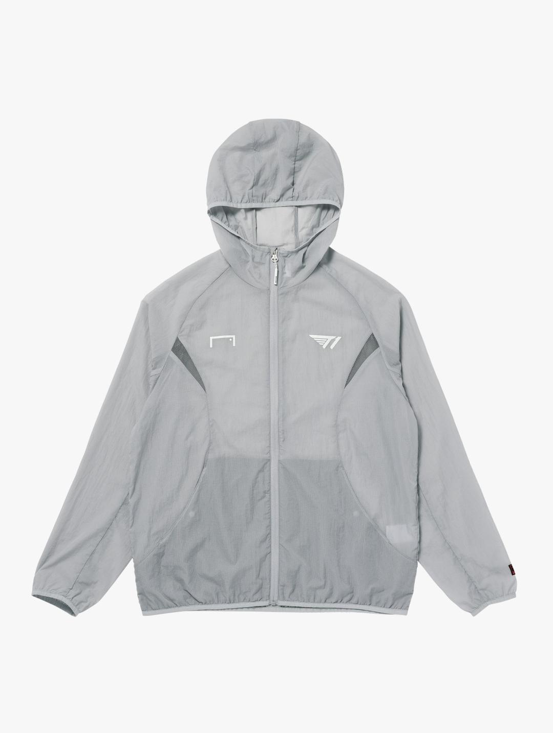 T1 CLUBHOUSE NYLON JACKET-LIGHT GREY