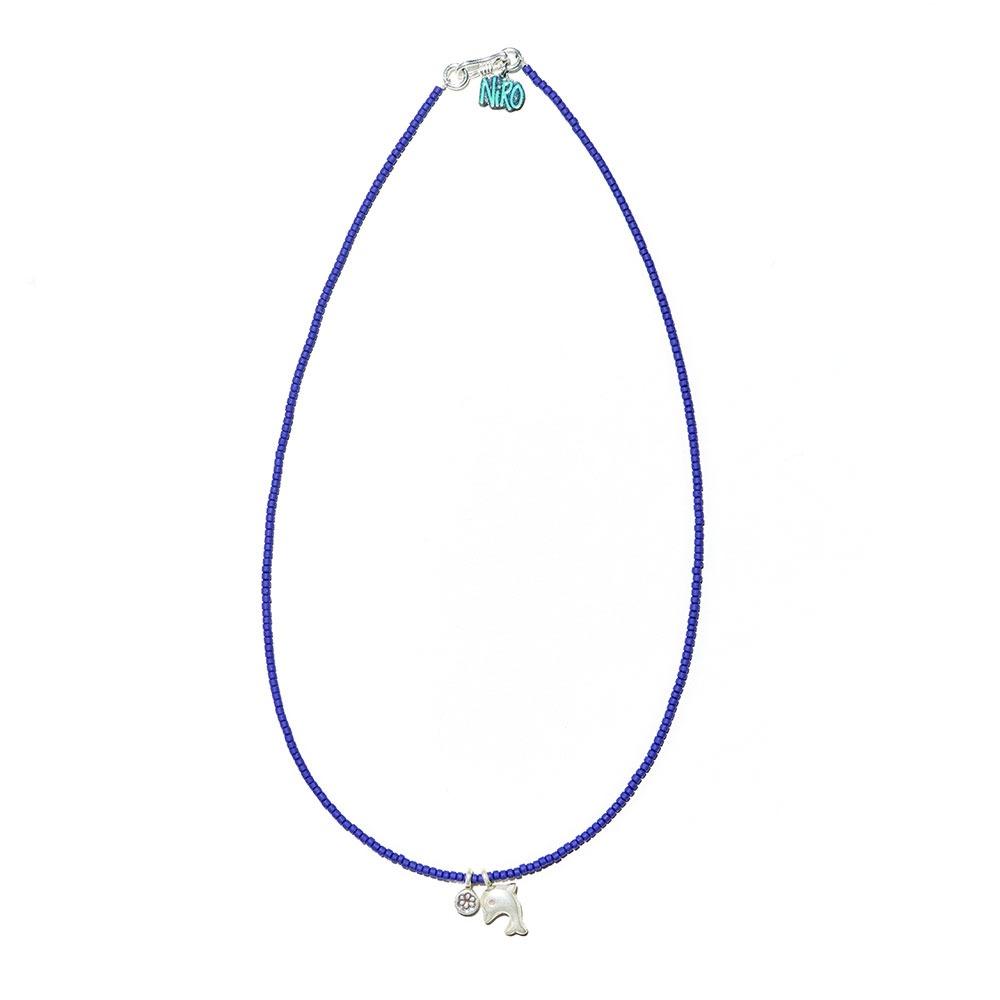 CAREN SiLVER DOLPHIN FLOWER NECKLACE(LiMiTED 20EA ) #126