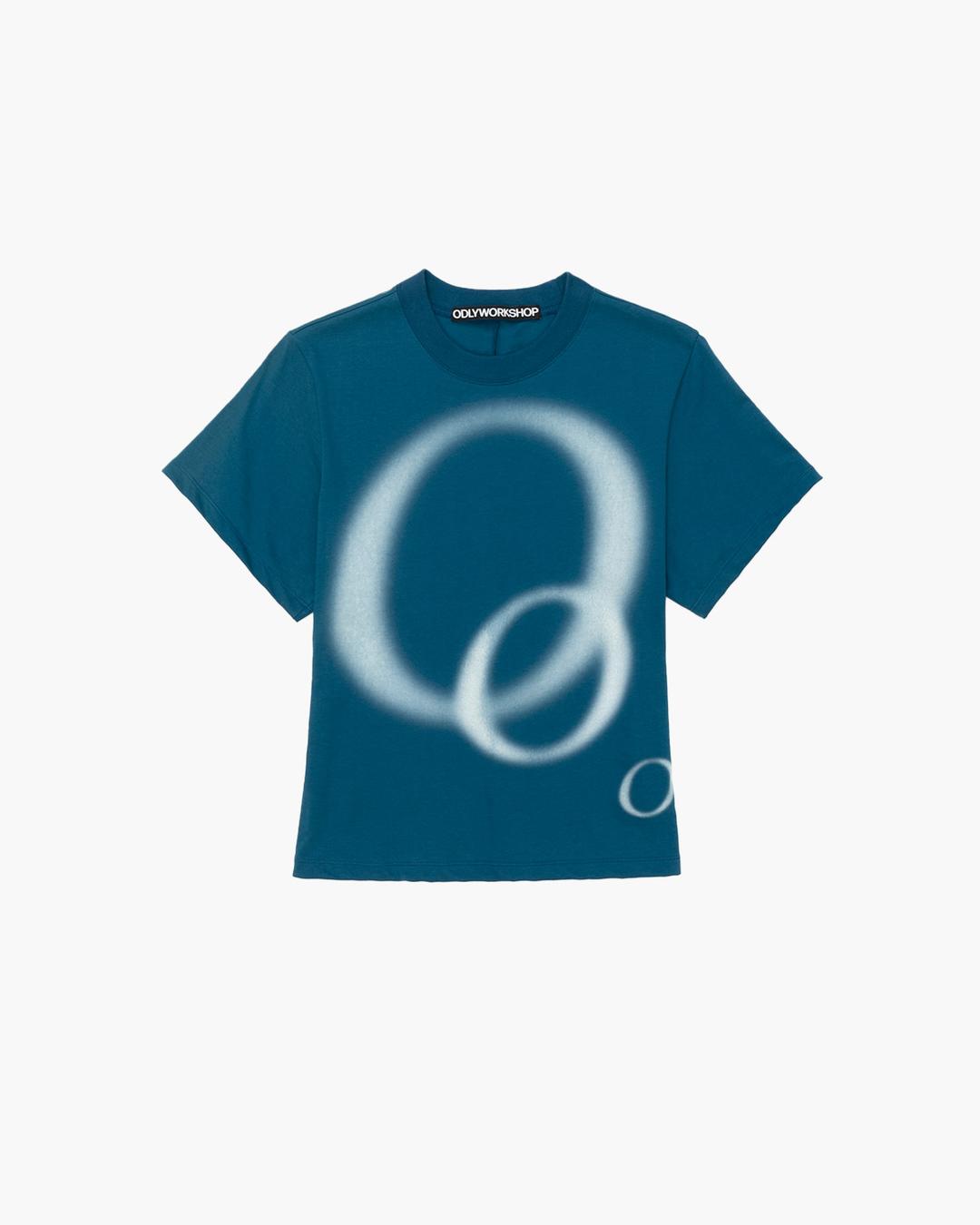 BIG `O` CORSET WAIST TEE (TEAL)