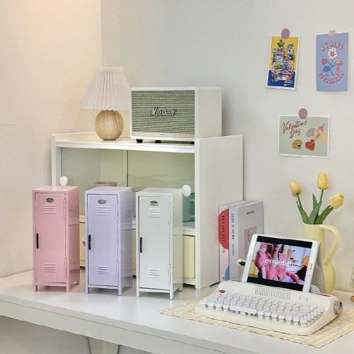 아텍스 철재캐비넷 미니 소형 철제 잠금 케비넷 수납 생일 선물