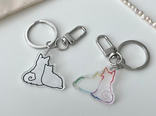 유기견 후원 기부 아크릴 키링 에어팟 키링 자동차 키홀더