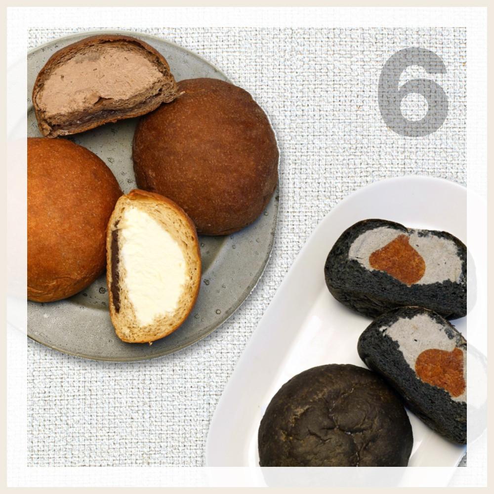 그림의빵 우유/초코/흑임자 저당 크림빵(6개 골라담기) 식사대용 단백질