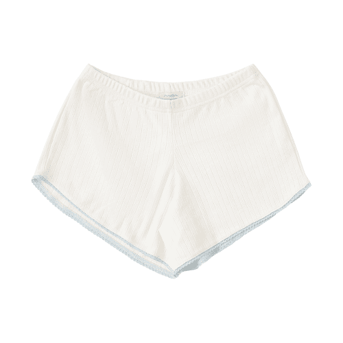 (basic) plum shorts - white