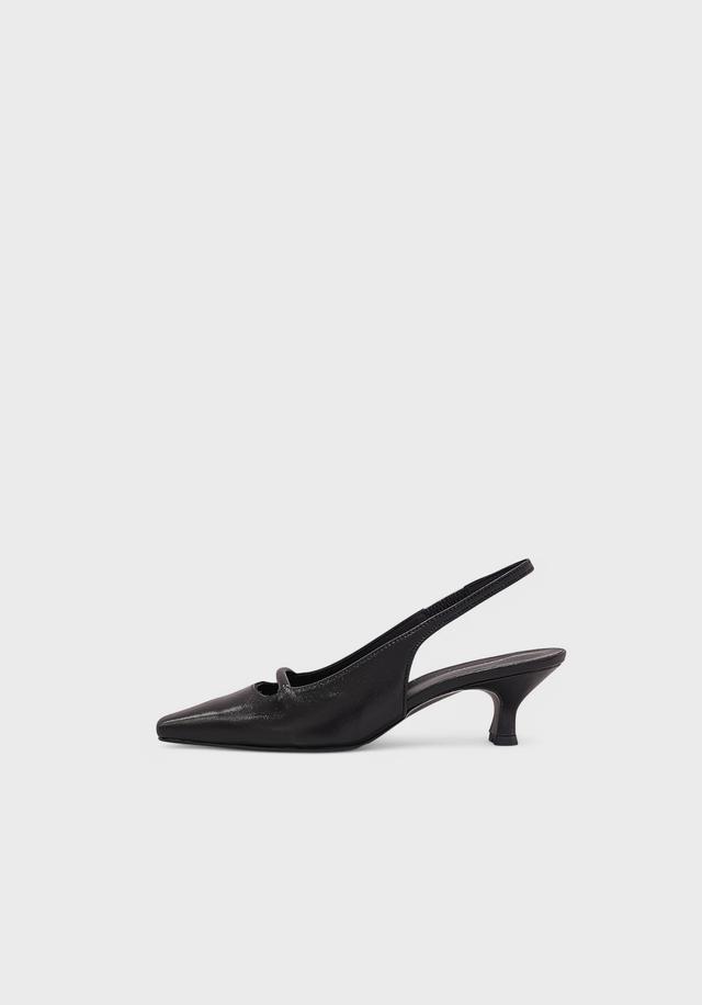 Volume Strap Slingback - Black